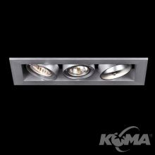 Exe_R3 oprawa wpuszczana aluminiowa 3x50W GU10